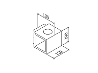Настенный светильник KUB, черн., 10Вт, 3000K, IP54, LWA0100A-BL-WW