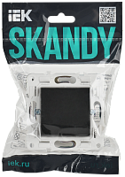 SKANDY Выключ. 1-кл. прох. 10А SK-V02Bl черн. IEK 