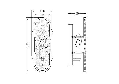 Настенный светильник (бра) Maytoni MOD099WL-01G3