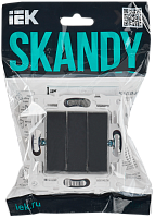 SKANDY Выключ. 3-кл. 10А SK-V11T титан IEK 