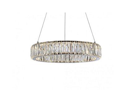 newport 8240 8240/40 chrome , подвесной светильник, chrome clear crystal d40*h7,6/200 cm led strip 24w 3100k 2640lm, доставка по Казахстану 