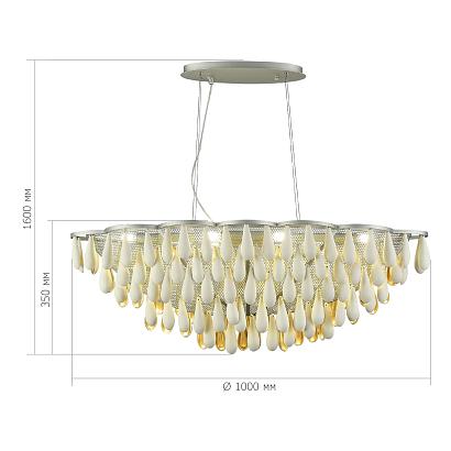 люстры sl1517.103.08 подвесная люстра st-luce faenza, доставка по Казахстану 