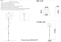Торшер Crystal Lux NICOLAS PT1 NICKEL/WHITE Crystal Lux 3400/601 купить в Алматы svet.kz