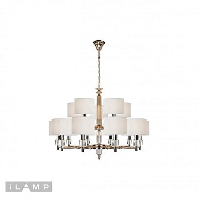 люстры подвесная люстра ilamp alexa p2404-10+5 nickel, доставка по Казахстану 