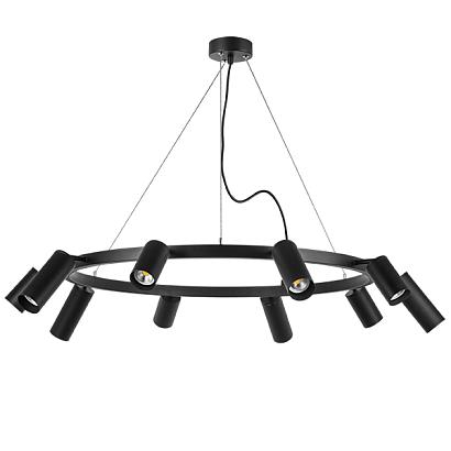 люстры lr020375875 подвесной светильник rullo 10х50w gu10 черный (571020+214437-5+214487-5), доставка по Казахстану 