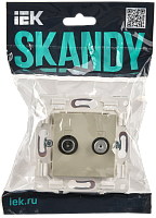 Дополнительная картинка SKANDY Роз. двойная TV+SAT SK-A13B беж. IEK