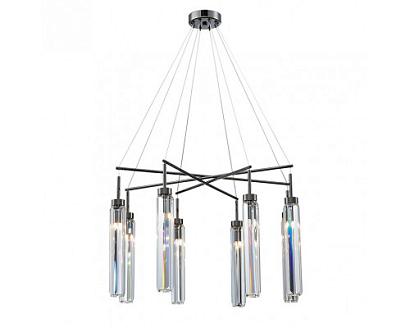 newport 4520 4524+4/s black glossy , подвесной светильник, black glossy clear crystal d68.5*h51 cm g, доставка по Казахстану 