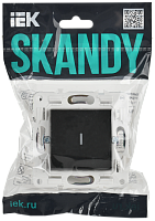 SKANDY Выключ. 1-кл. прох. с инд. 10А SK-V08Bl черн. IEK 