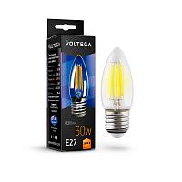 Лампа светодиодная филаментная Voltega E27 6W 2800K прозрачная VG10-C1E27warm6W-F 7046 купить в Алматы svet.kz
