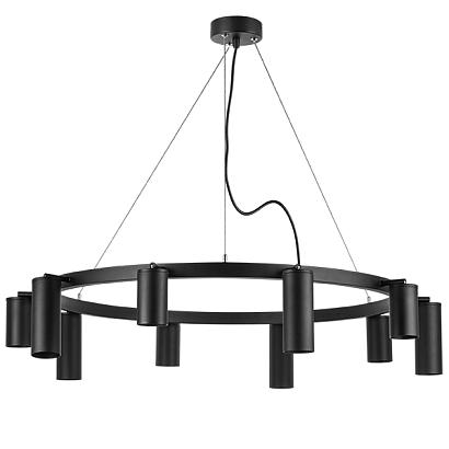 lr020375875 подвесной светильник rullo 10х50w gu10 черный (571020+214437-5+214487-5), доставка по Казахстану 