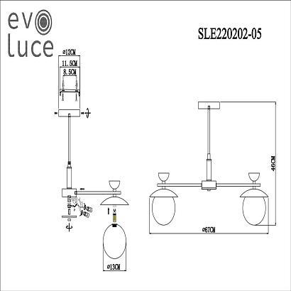 купить Подвесная люстра Evoluce Genova SLE220202-05 в Алматы, svet.kz, доставка по Казахстану 