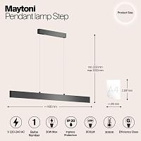 Дополнительная картинка Подвесной светодиодный светильник Maytoni Step P010PL-L30B