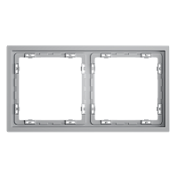 Рамка пластиковая VOLTUM S70 на 2 поста, (серый) 