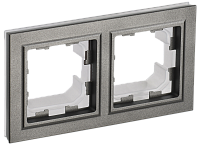 BRITE Рамка 2-мест. IP44 РУ-2-БрШ-44 шамп. IEK 