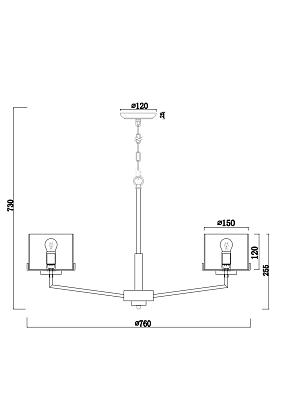 люстры подвесная люстра freya karen fr5096pl-08ch, доставка по Казахстану 