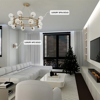 люстры подвесной светильник crystal lux luxury sp16 gold crystal lux 2270/316, доставка по Казахстану 