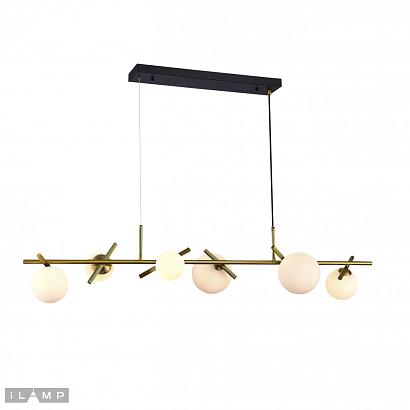 люстры светильник подвесной ilamp golden 2134-6l br+mbk, доставка по Казахстану 