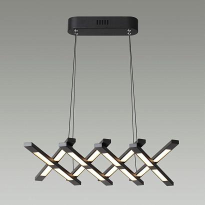 4366/90l hightech odl23 145 черный/металл/акрил подвесной моделируемый светильник ip20 led 70w 2800лм 3000k rudy, доставка по Казахстану 