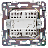 SKANDY Выключ. 2-кл. прох. 10А SK-V05Bl черн. IEK 