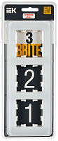 BRITE Рамка 3-мест. РУ-3-2-Бр стекло бел. RE IEK 