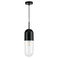 690017  md22501-1a   люстра ramo 1х40w e27 черный матовый - прозрачный  в комплекте, доставка по Казахстану 