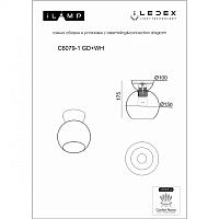 Дополнительная картинка Светильник потолочный iLamp Mono C6079-1 GD+WH