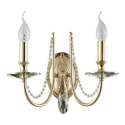 Бра Crystal Lux VICTORIA AP2 GOLD/AMBER Crystal Lux 3340/402