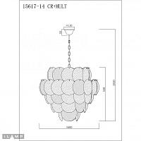 светильник подвесной ilamp rivoli 15617-14 cr+mult, доставка по Казахстану 