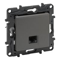 NILOE STEP Информационная розетка одиночная RJ45 Кат.6a UTP, цвет Сталь