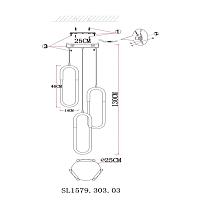 Дополнительная картинка Подвесная светодиодная люстра ST Luce Mofisto SL1579.303.03