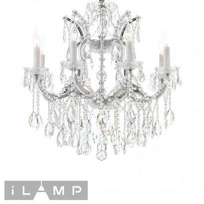 подвесная люстра ilamp diamond 6071-8 cr+cl, доставка по Казахстану 