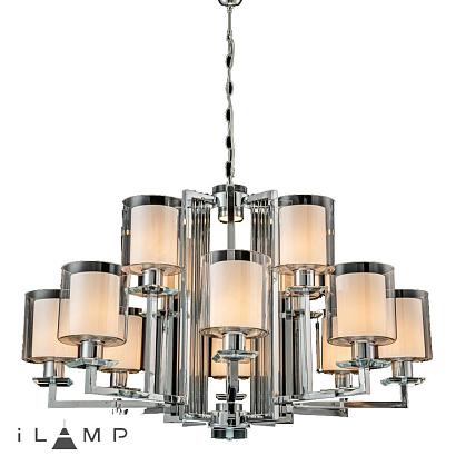 подвесная люстра ilamp king rm6201-8+4 cr+cl, доставка по Казахстану 