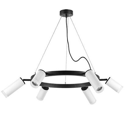 люстры lr0163638630 подвесной светильник rullo 6х50w gu10 черный (571016+214436-3+214486-3+202430-6), доставка по Казахстану 