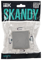 SKANDY Выключ. 1-кл. 10А SK-V01S сереб. IEK 