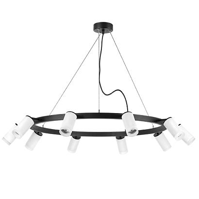 люстры lr0203600 подвесной светильник rullo 10х50w gu10 черный/белый (571020+214436-10+202430-10), доставка по Казахстану 
