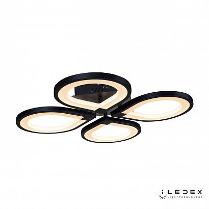 люстры потолочная светодиодная люстра iledex clover 6885/4 bk, доставка по Казахстану 