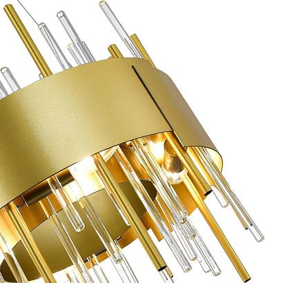 люстры sl1633.203.08 люстра подвесная st-luce матовое золото/матовое золото,прозрачный e14 8*40w, доставка по Казахстану 