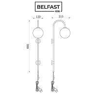 Дополнительная картинка Светильник настенный Belfast Bryson 85043-1W BR MT