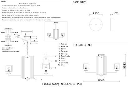 люстры люстра crystal lux 3400/308, доставка по Казахстану 