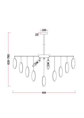 купить Люстра Freya FR5104PL-08BS в Алматы, svet.kz, доставка по Казахстану 