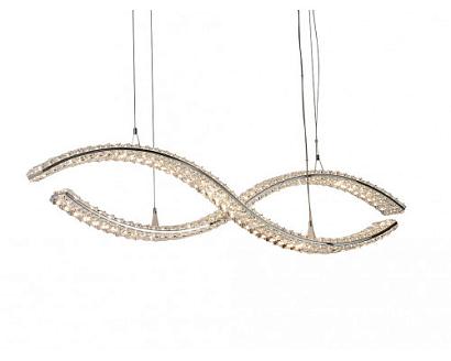 newport 8240 8242/110 chrome , подвесной светильник, chrome сlear crystal l110*16*h20.5/250 cm led strip 55w 3100k 6050lm, доставка по Казахстану 