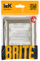 BRITE Рамка 1-мест. РУ-1-Бр беж./шамп. IEK 