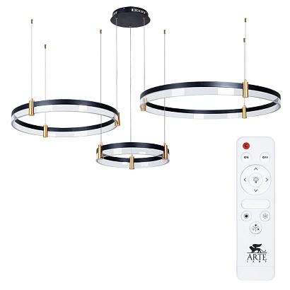 люстры подвесной светодиодный светильник arte lamp mercury a2185sp-3bk, доставка по Казахстану 