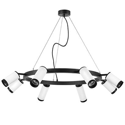 люстры lr01886436440 подвесной светильник rullo 8х50w gu10 черный/белый (571018+214436-4+214486-4+203437-8), доставка по Казахстану 