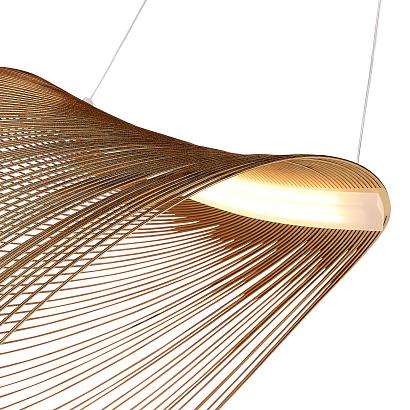 люстры sl6900.503.24 светильник подвесной st-luce белый/древесный led 1*24w 4000k, доставка по Казахстану 