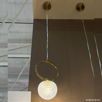 светильник подвесной crystal lux carolina sp1 v1 brass crystal lux 0330/201, доставка по Казахстану 