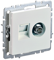 BRITE Роз. двойная TV+RJ45 кат.5E РТВ/РК12-БрЖ жемч. IEK 