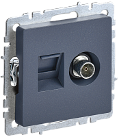 BRITE Роз. двойная TV+RJ45 кат.5E РТВ/РК12-БрМ мар. IEK 
