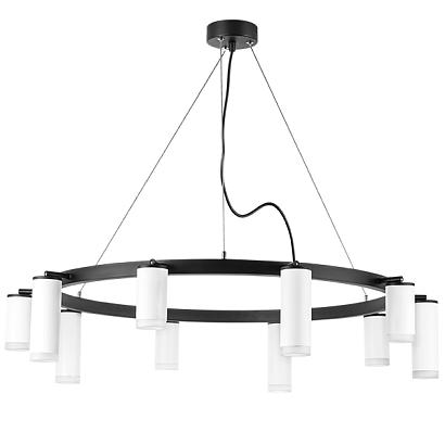 люстры lr0203658650 подвесной светильник rullo 10х50w gu10 черный/белый (571020+214436-5+214486-5+202430-10), доставка по Казахстану 