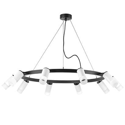 lr0203601 подвесной светильник rullo 10х50w gu10 черный/белый (571020+214436-10+202431-10), доставка по Казахстану 